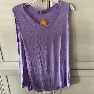 Lilac V-Neck Sleeveless Women's Top